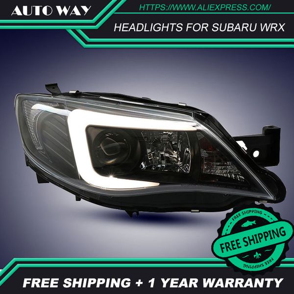 

car styling case for for wrx headlights wrx headlight 2005-2012 led light bar drl q5 bi xenon lens h7 xenon