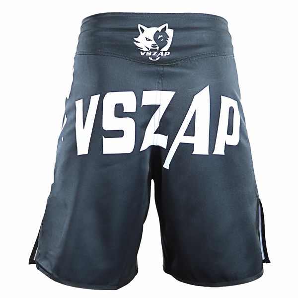 

vszap new men's muay thai boxing shorts printing mma shorts fight grappling short polyester kick gel thai boxing shorts mma boxe, Blue