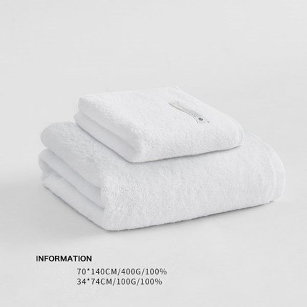 

2pcs/set high-grade l bath towel white pink blue coffee green face towel thick absorbent 70*140cm large cotton towels
