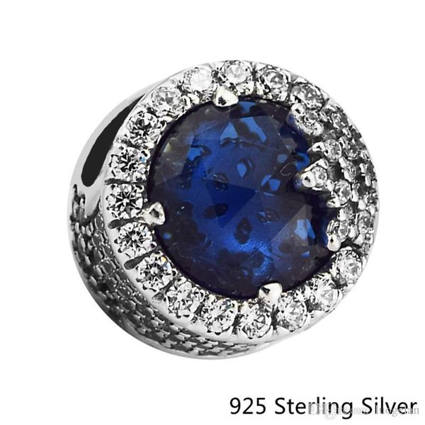 

authentic 925 sterling silver jewelry dazzling snowflake midnight blue original charms beads fits pandora bracelets for women, Bronze;silver