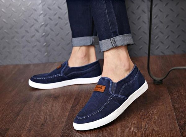

mens shoes casual denim male sneaker slip on loafers men canvas shoes breathable soft flat driving mens casual zapatillas, Black