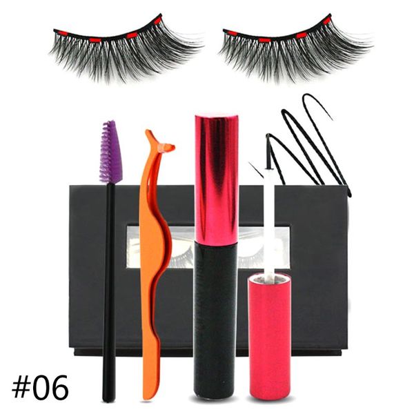 

magnetic eyeliner with 3d magnetic eyelash false eyelashes tweezer brush set long lasting extension