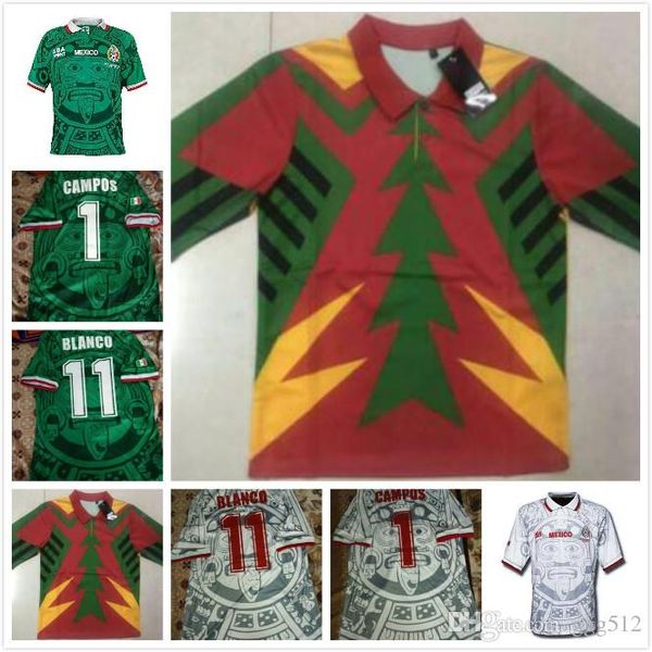 

s-xxl world cup 1998 retro mexico soccer jerseys zidane henry vintage futbol camisa football mexican camisetas shirt kit maillot, Black;yellow