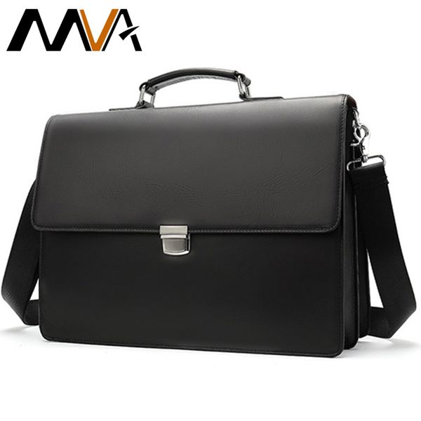 

mva men's briefcases lapbag leather men's bag genuine leather lawyer/office bags for men document/computer bags briefcases
