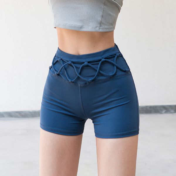

high waist yoga shorts women cross mesh patchwork fitness shorts outdoor running quick dry elastic tight, White;red