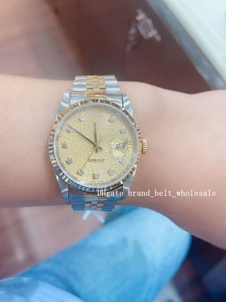 

2020 самая продаваемая высококачественная новинка datejust 36 jubilee 126233 сталь желтое золото роскошные автоматические мужские часы беспл, Slivery;brown