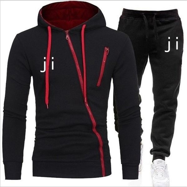 

men's sweatshirt sudadera casual long sleeves hoodie men streetwear fashion patchwork o-neck male sweatshirt sudadera hombre, Black