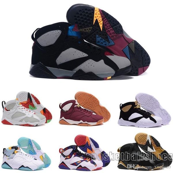 

7s mens basketball shoes 7 raptor bordeaux alternate men women french blue sweater olympic sneaker