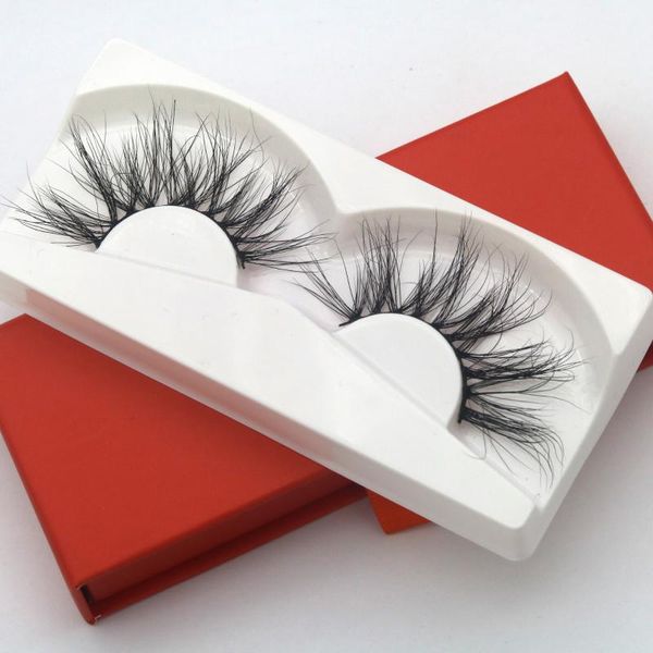 

false eyelashes 1 pair 25mm 3d 100% mink hair fake lashes dramtic thick long wispies fluffy extension makeup tools