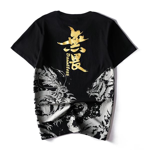 

ready stock - fashion brand fearless printed short t-shirt, fashion trend in summer