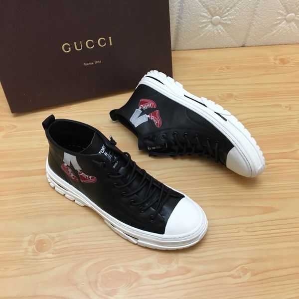 

the same style with high-end men's casual sports basketball shoes hiking shoes triple fashion design brand platform high-men's sho, Black