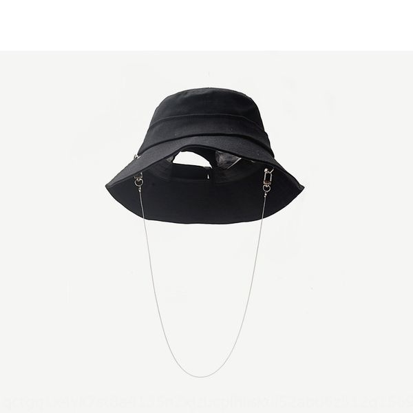 

5fw2d female fisherman sunscreen summer fisherman fashionable personality all-match chain sunscreen hat male leisure student round face bas, Blue;gray