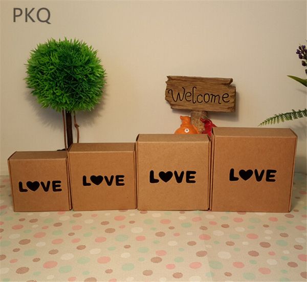 

30pcs 2 sizes creative soap packaging box small gift boxes for jewelry handmade christmas box kraft paper craft 7.5x7.5x3cm