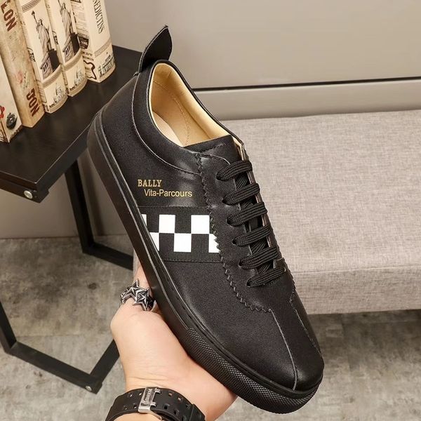 

d13 stylish casual men shoes, high-quality comfortable luxury flat men shoes, fashionable sneakers, original box packaging zapatos hombre, Black