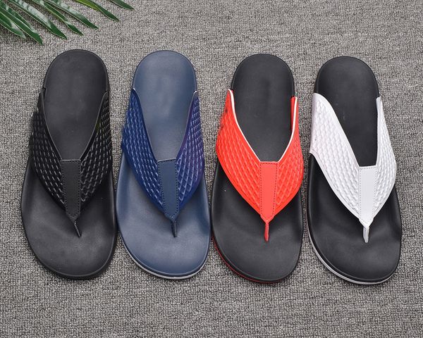 

flip flops slipper 2020 new designer slipper gear bottoms mens slide striped sandals causal non-slip summer slippers, Black