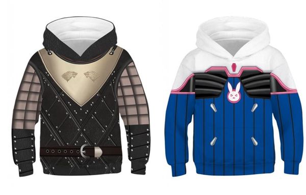 

teen kids boys girls for hoodies spiderman the avengers 4 3d print cartoon children sweatshirt pocket pullover long sleeve hooded, Black