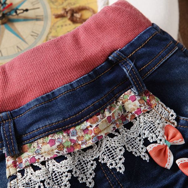 

chumhey baby girls pants spring soft stretchy cotton denim infant jeans kawaii animal babe clothes toddler clothing baby jeans, White