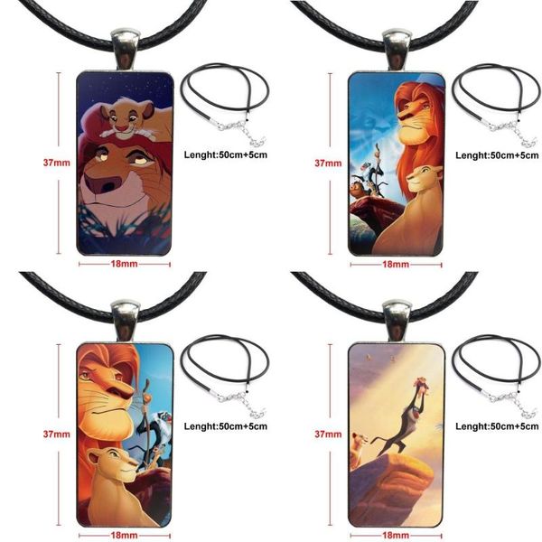 

steel color jewelry fashion statement necklace glass necklaces pendants for girls handmade gift lion king movie diy, Silver