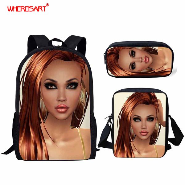 

whereisart africain customize the image backpack women travel bags children school bags backpack boys girls book bag kids gifts