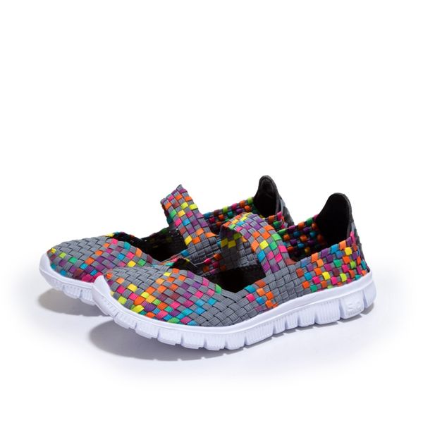 

nice summer women shoes ladies slip on flats woven shoes women loafers sandals flats casual flip flops female sneakers, Black