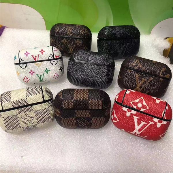 

new arrival leather pu case for airpods pro with 8 colors protective cover for airpods pro charging box with hook with dhl shipment