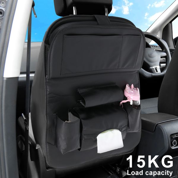 

car back seat organizer with folding table auto multi-functional storage drink cup holder travel stowing tidying accessories