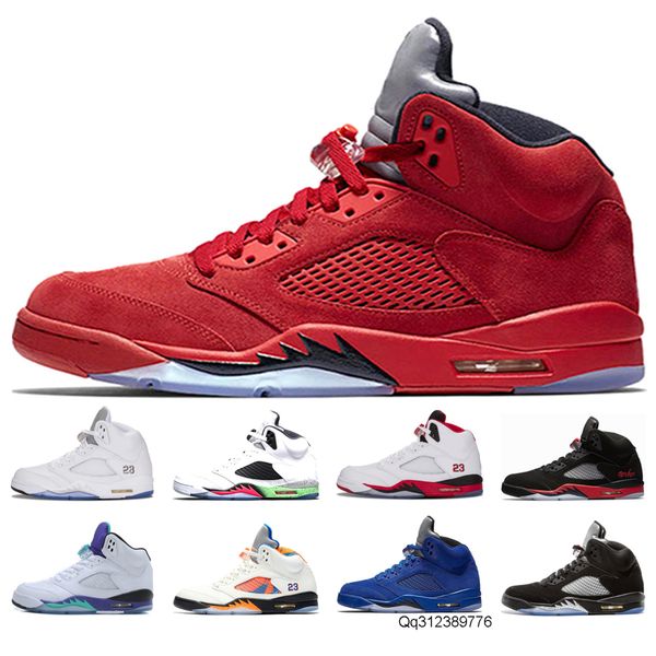 

5 5s men basketball shoes red blue suede fire red bred white black cement space jam oreo designer sneakers vi sport shoes