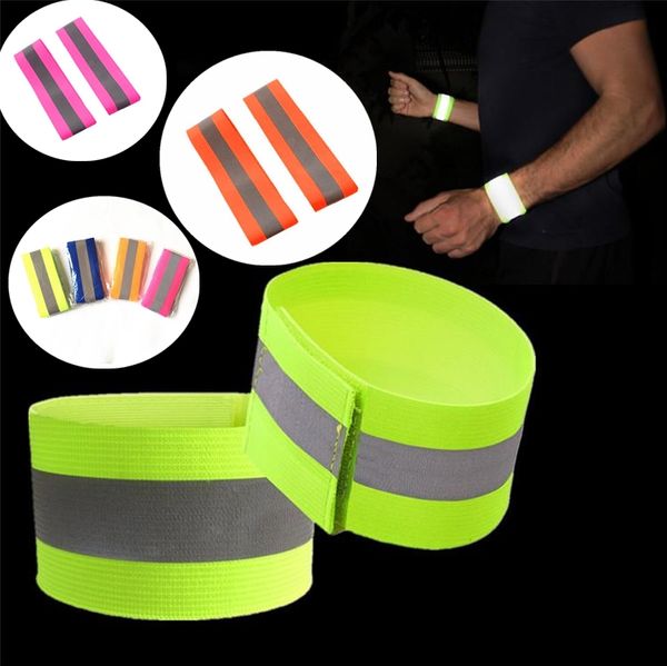 

reflective armband high visibility elastic wristbands ankle wrist arm warning running cycling night outdoor sports party supplies t1i1554