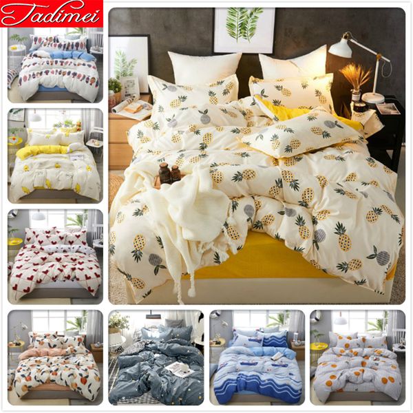 

3/4 pcs bedding set kids child soft cotton bed linen single twin  king size duvet cover 150x200 180x220 200x230 sheet