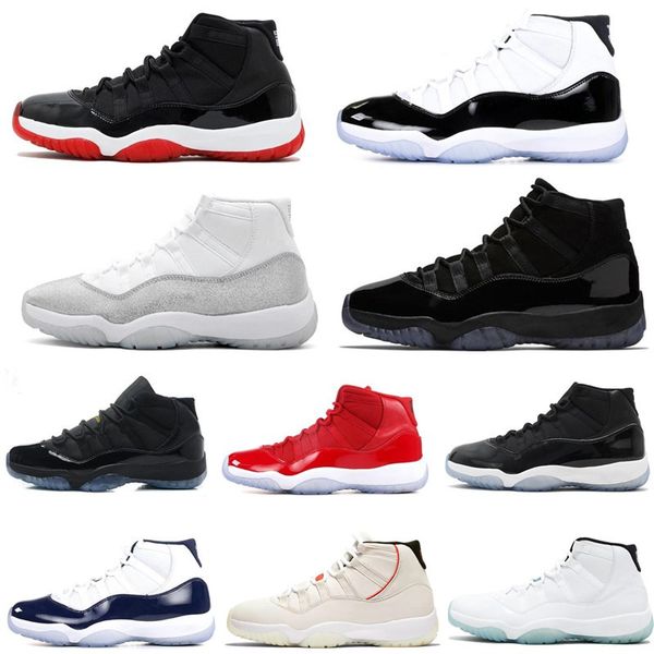 

новые 11s бред metallic silver space jam concord баскетбол обувь 11 мужчина полночь navy гамма синей платина оттенок спорт кроссовки размер