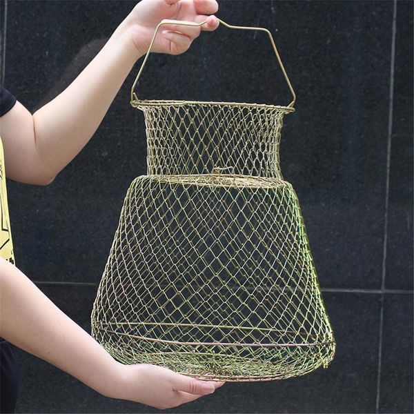 

3 sizes 2 layers fishing net round folding fish shrimp mesh cage cast net fishing trap network fold landing