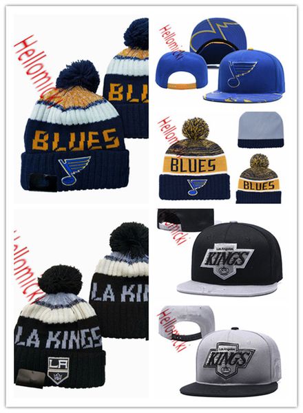 

сент-луис блюз snapback caps черный красный серый вышитыми лос-анджелес кингз knit hat шапочки caps один размер подходит для всех, Black;white