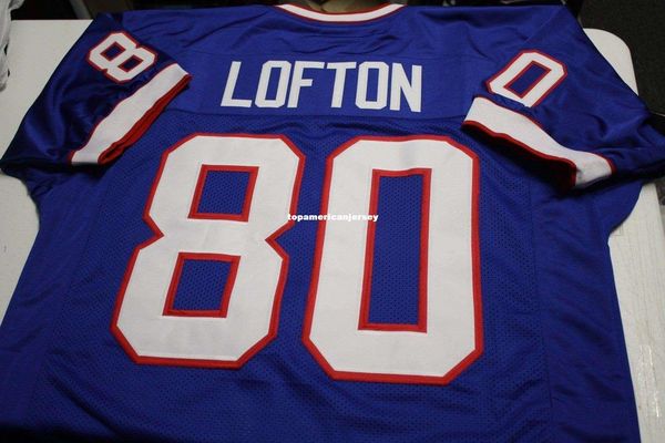 

retro james lofton #80 custom s-5xl,6xl home mitchell & ness jersey bule stitching men's football jerseys running, Black;blue
