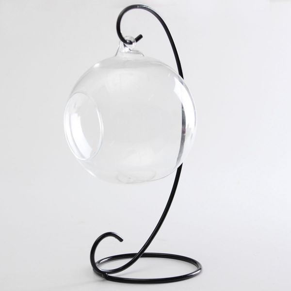 

honana hg-gd1 diy micro landscape plant glass hanging ball with iron rack home decoration