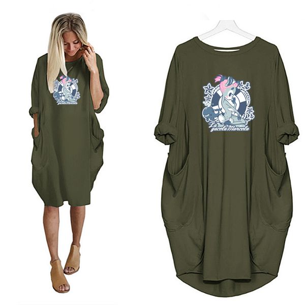 

fashion women designer printed dresses with pockets new arrival womens long sleeve dresses shirt dress a030, Black;gray