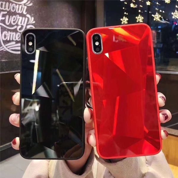 

3d diamond pattern phone ca e for iphone x xr x max tempered gla ca e for iphone 7 8 6 plu