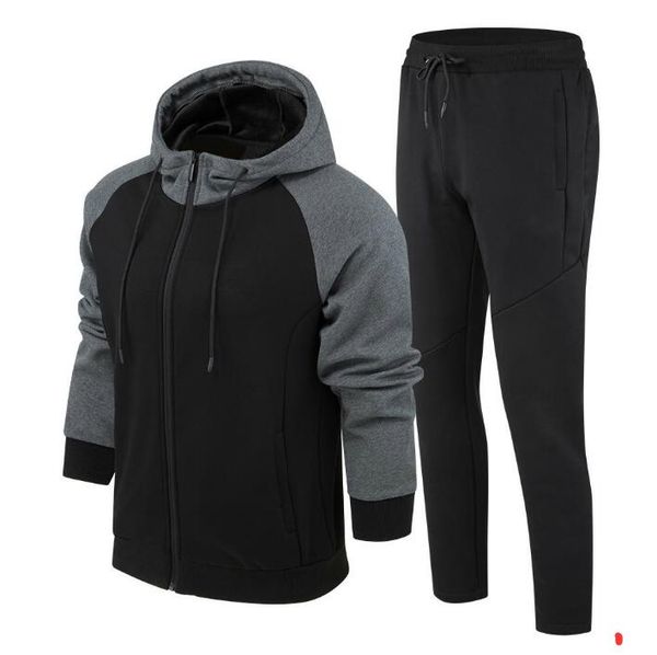 

mens fashionable designer tracksuits brand tracksuits sport ad letters autumn winter suit clothing l-4xl 2 color optionals, Gray