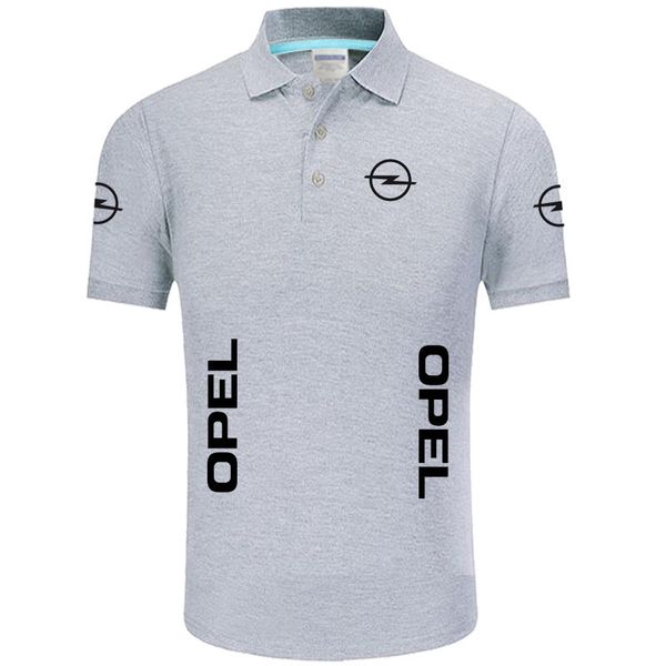 

summer brand opel logo polo short sleeve shirt fashion casual solid polo shirt shirts, White;black