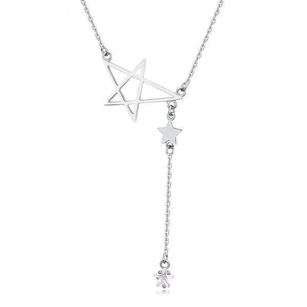 

новый дизайн ожерелья s925 sterling silver star нерегулярное мозаика циркон подвеска ожерелье модные ювелирные изделия день рождения подарки