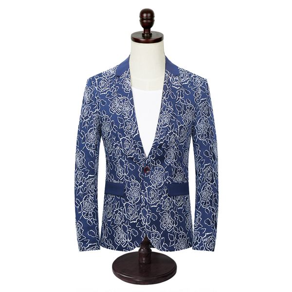 

classic jacquard suit men jacket slim design business banquet men blazer jacket asian size 5xl red , blue fashion dress suit, White;black