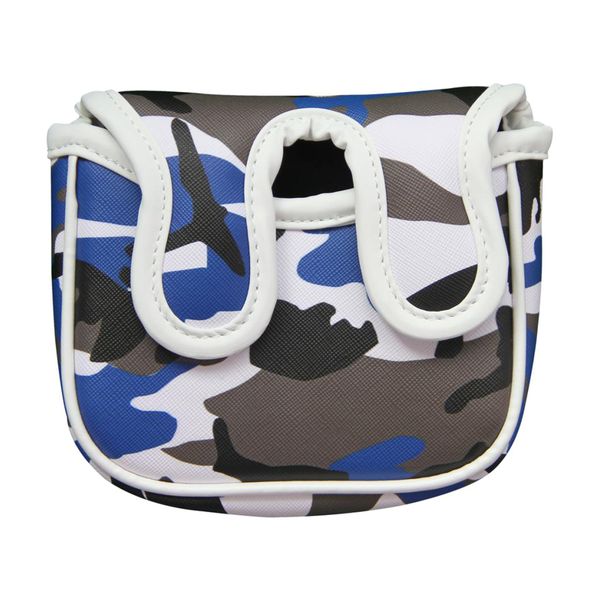 

golf mallet putter headcover, heel shaft, magnetic closure, camouflage, golf head cover, design fits all brands