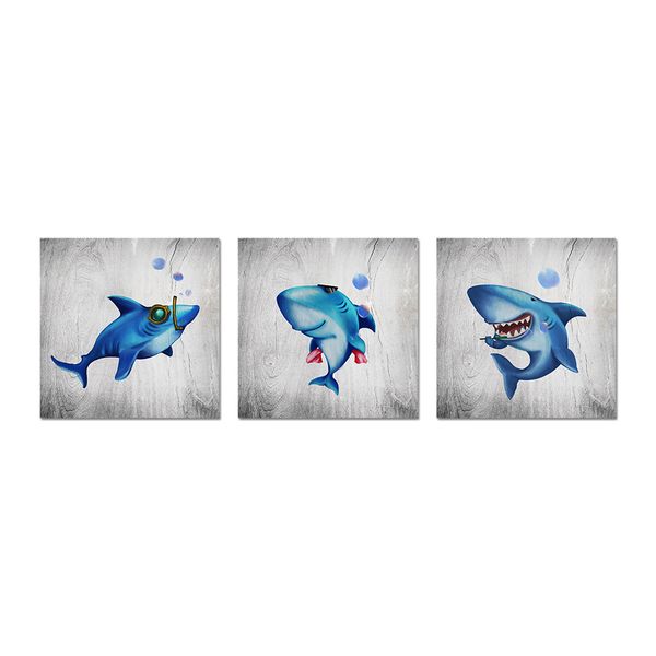 2019 Unframed Blue Shark Ocean Animal Picture Prints For Kids