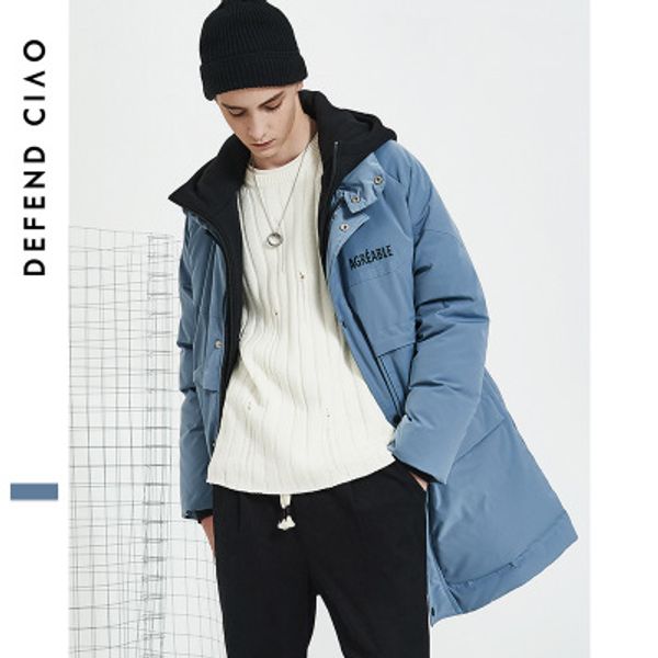 

мужская марка длинные вниз пальто мода письма вышивка куртки хип-хоп звезды ниша бренд ветрозащитный одежда для зимы открытый уличная, Black