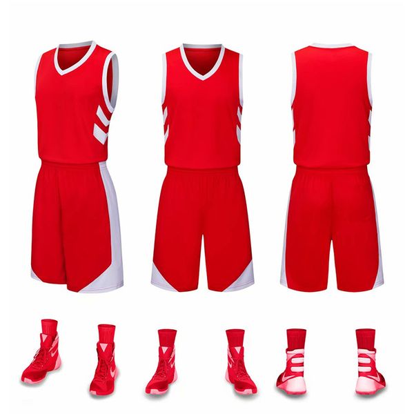 

2019 new blank basketball jerseys printed logo mens size s-xxl price fast shipping good quality new red ne001, Black;red