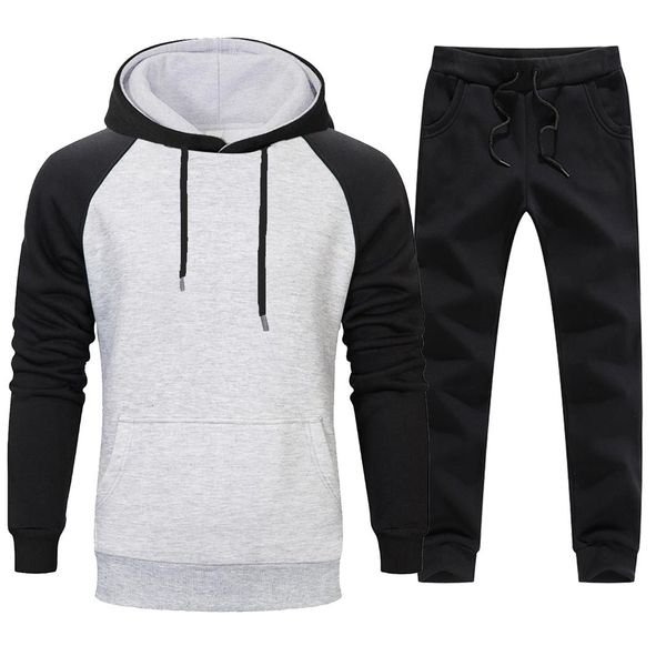 

shoulder sweatshirt black pants, Gray