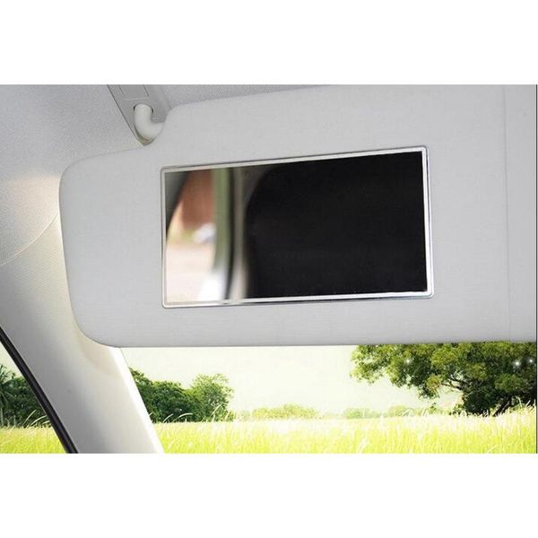 

decorative makeup mirror adhesive back stainless steel cosmetic mirror anti-breaking portable car sun visor