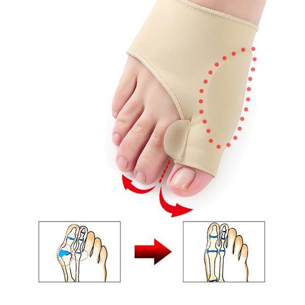 

1pair toe separator hallux valgus corrector feet bone thumb adjuster toe separator pedicure socks bunion device