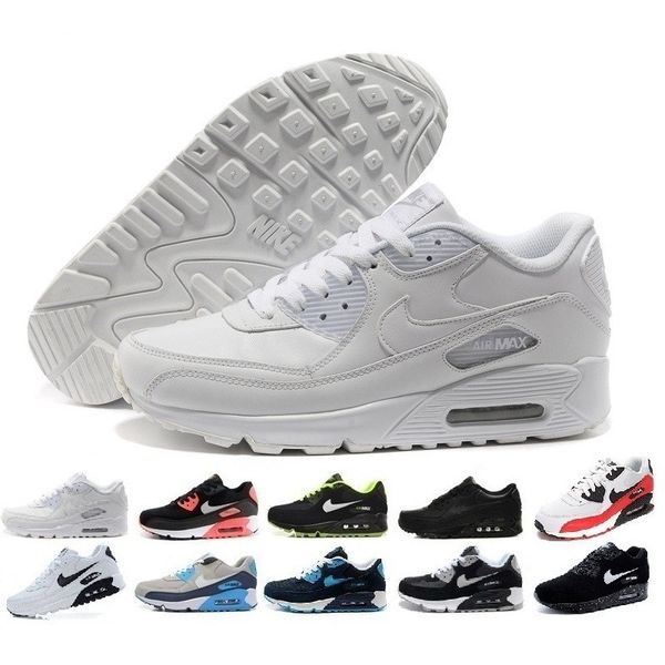 

2019 men sneakers shoes classic 90 men and woman shoes sports trainer air cushion surface breathable sports shoes 36-45, Black