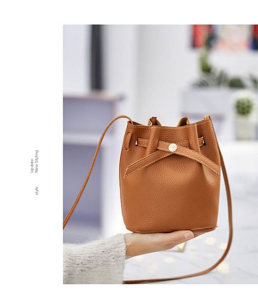 

street fashion mini bucket bag