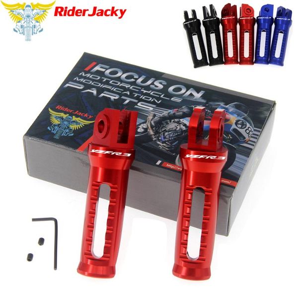 

riderjacky for yzf r3 yzfr3 2015-2020 2016 2017 2018 2019 motorcycle front footrest foot pegs cnc foot rests pedal